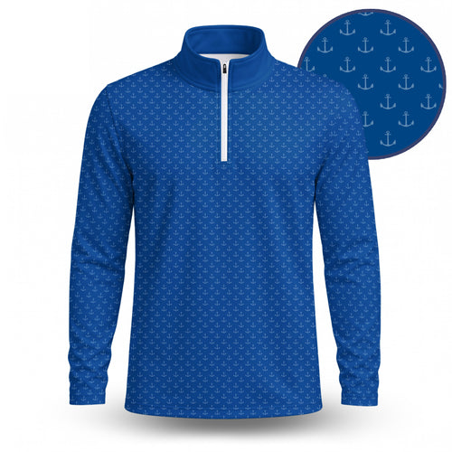 Blue Anchor 2027  Men Quarter-zip Pullover