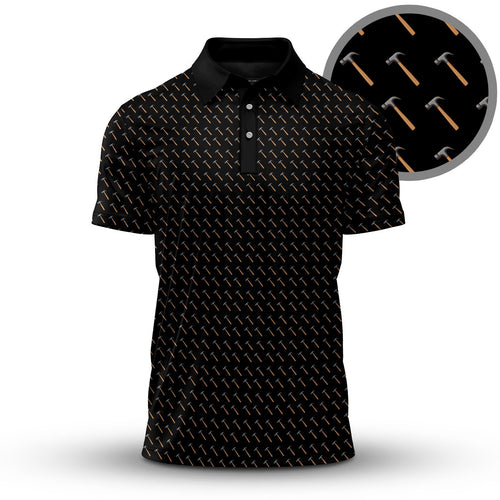 Black Hammer Pattern 2026  Men Polo Shirt