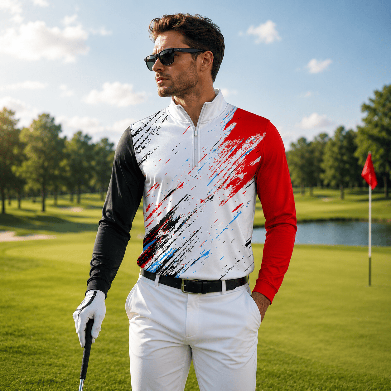 Sporty 2027 Men Quarter-zip Pullover