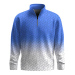 Blue White 2026 Men Quarter-zip Pullover