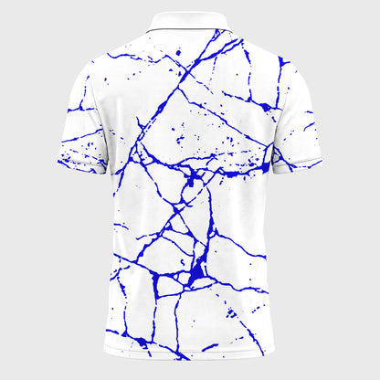 Blue Paint Flakes 2027 Men Polo Shirt
