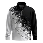 2026 Black White Sport Men Quarter-zip Pullover