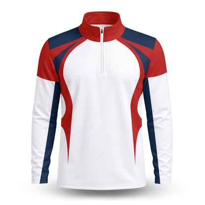 Red Blue White 2026 Men Quarter-zip Pullover