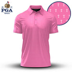 2027  Trophy Pattern Pink Men Polo Shirt