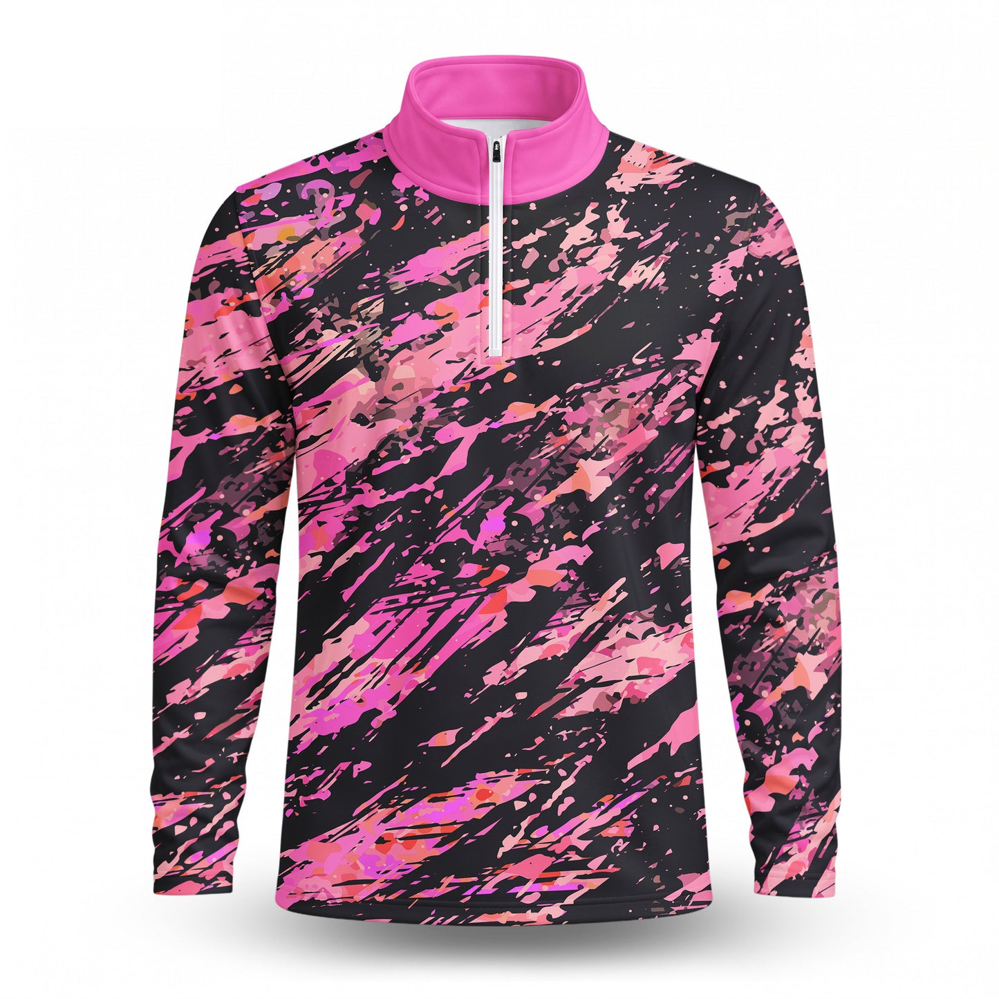 Loud Black Pink  Men Quarter-zip Pullover