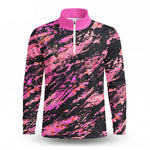 Loud Black Pink  Men Quarter-zip Pullover