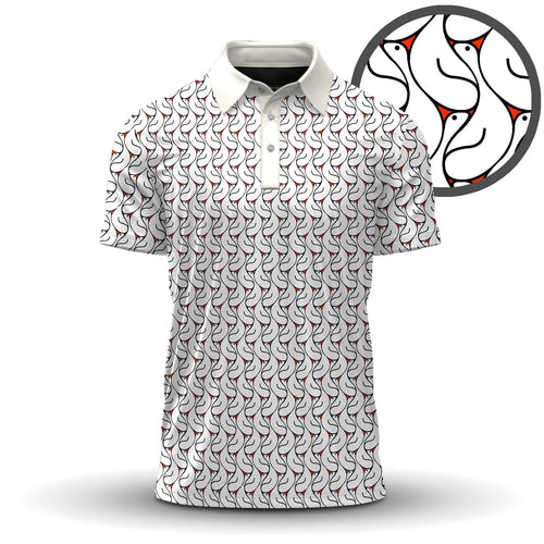 Goose Seamless Pattern Men Polo Shirt