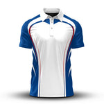 Blue Heart Curve Men Polo Shirt