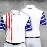US Flag USA Team Men Polo Shirt