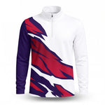 2027  Red Purple Men Quarter-zip Pullover