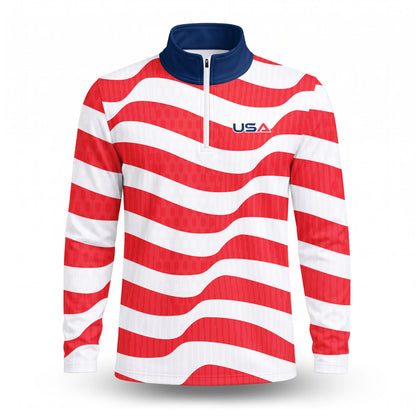 USA Team USA vibes Men Quarter-zip Pullover