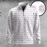 Firework Pattern Men Quarter-zip Pullover