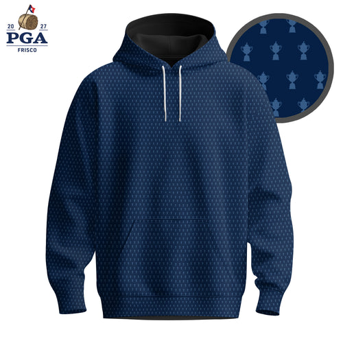 2027  Trophy Pattern Blue Men Hoodie