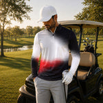 Dynamic Range Black White Grey Red Men Quarter-zip Pullover
