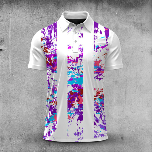 Loud Purple Design Men Polo Shirt