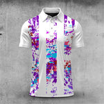 Loud Purple Design Men Polo Shirt