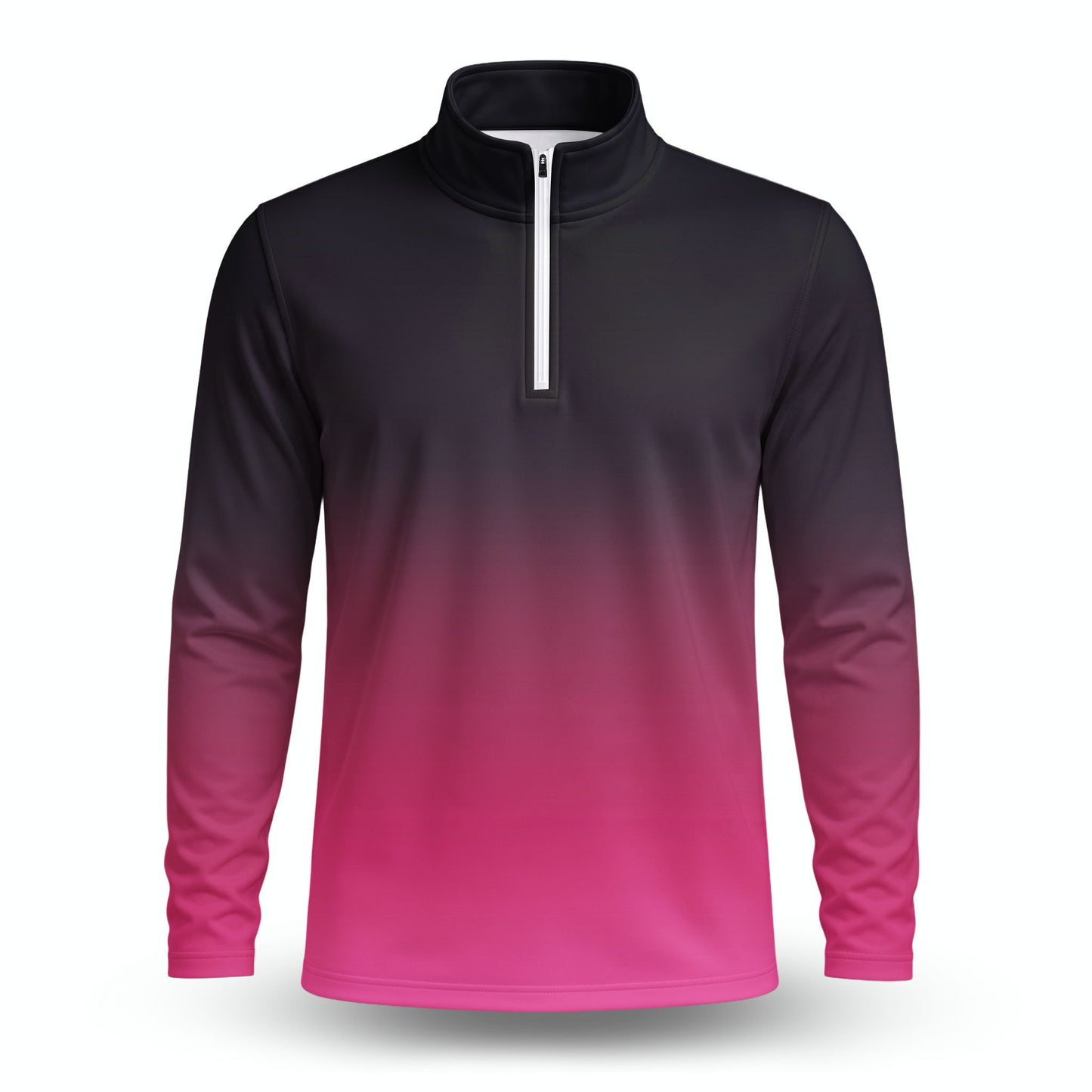 Dark Ombre Pink  Men Quarter-zip Pullover