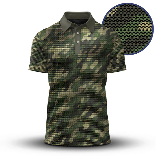 Big Camo Pattern 2027 Men Polo Shirt