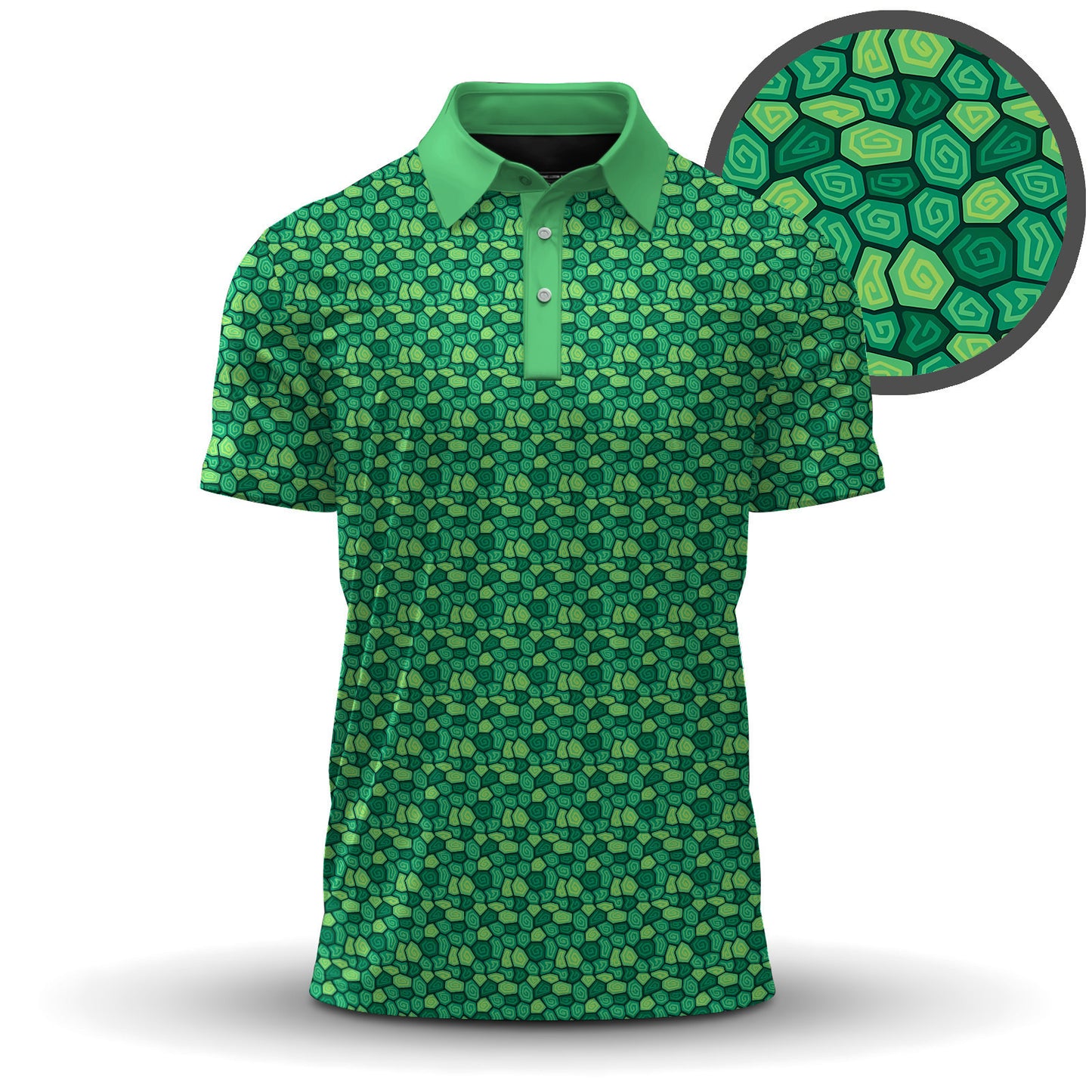 Turtle Shell Pattern  Men Polo Shirt