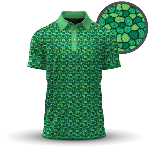 Turtle Shell Pattern  Men Polo Shirt
