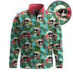Smokin Skulls Golf Men Quarter-zip Pullover