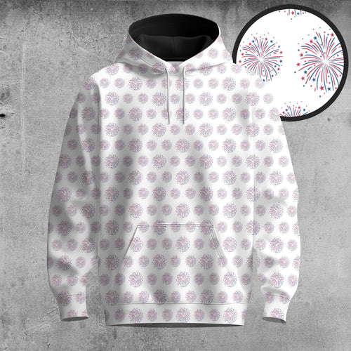 Firework Pattern Men Hoodie