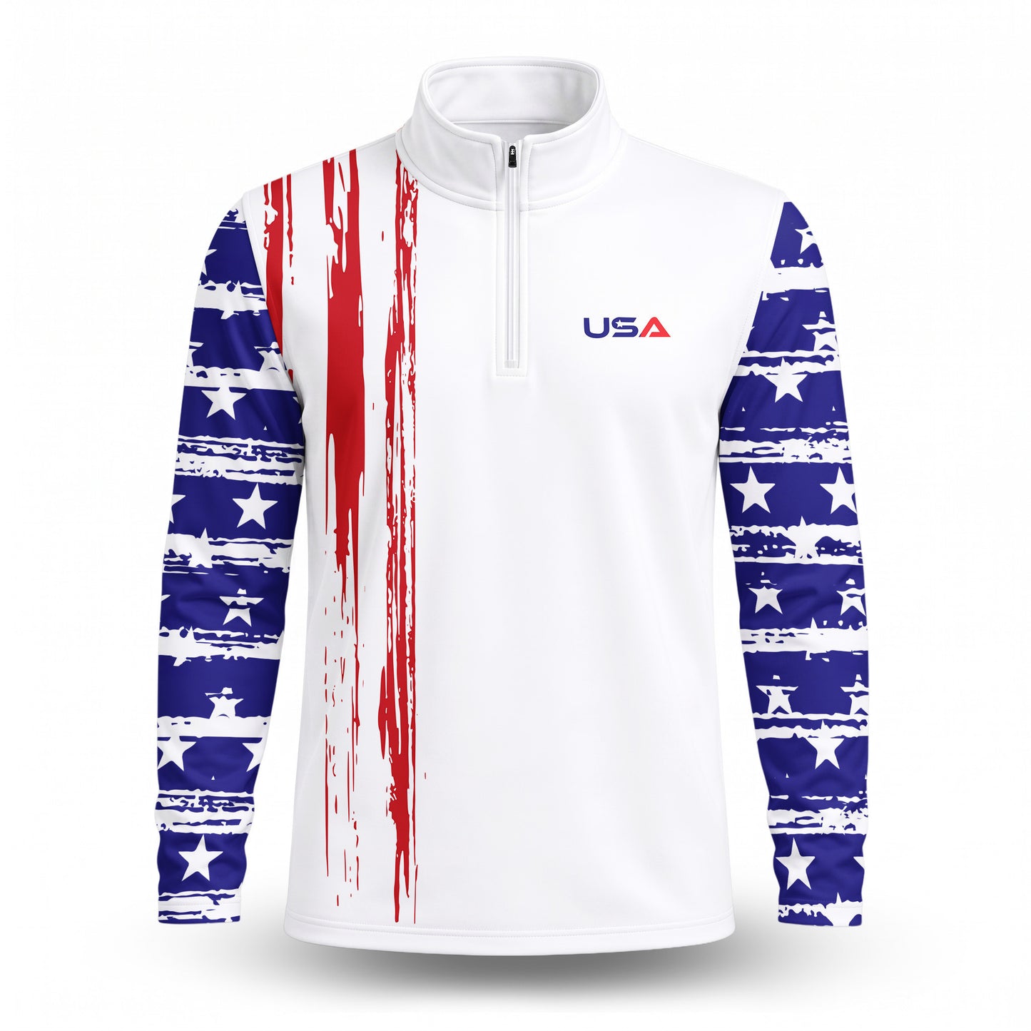 US Flag USA Team Men Quarter-zip Pullover V2