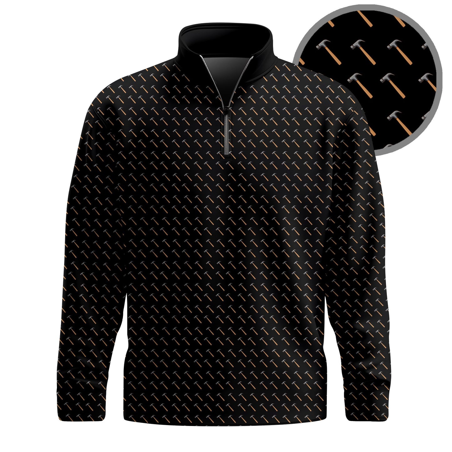 Black Hammer Pattern 2026  Men Quarter-zip Pullover