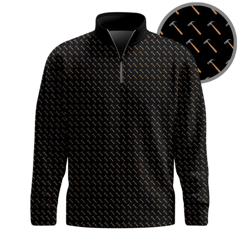 Black Hammer Pattern 2026  Men Quarter-zip Pullover