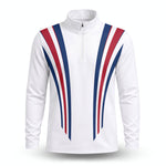 2026  Red Blue Lines White Men Quarter-zip Pullover