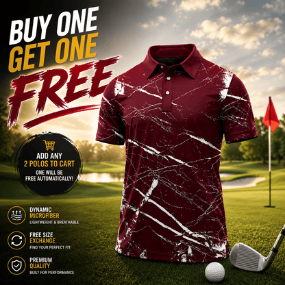 Dark Red Men Polo Shirt