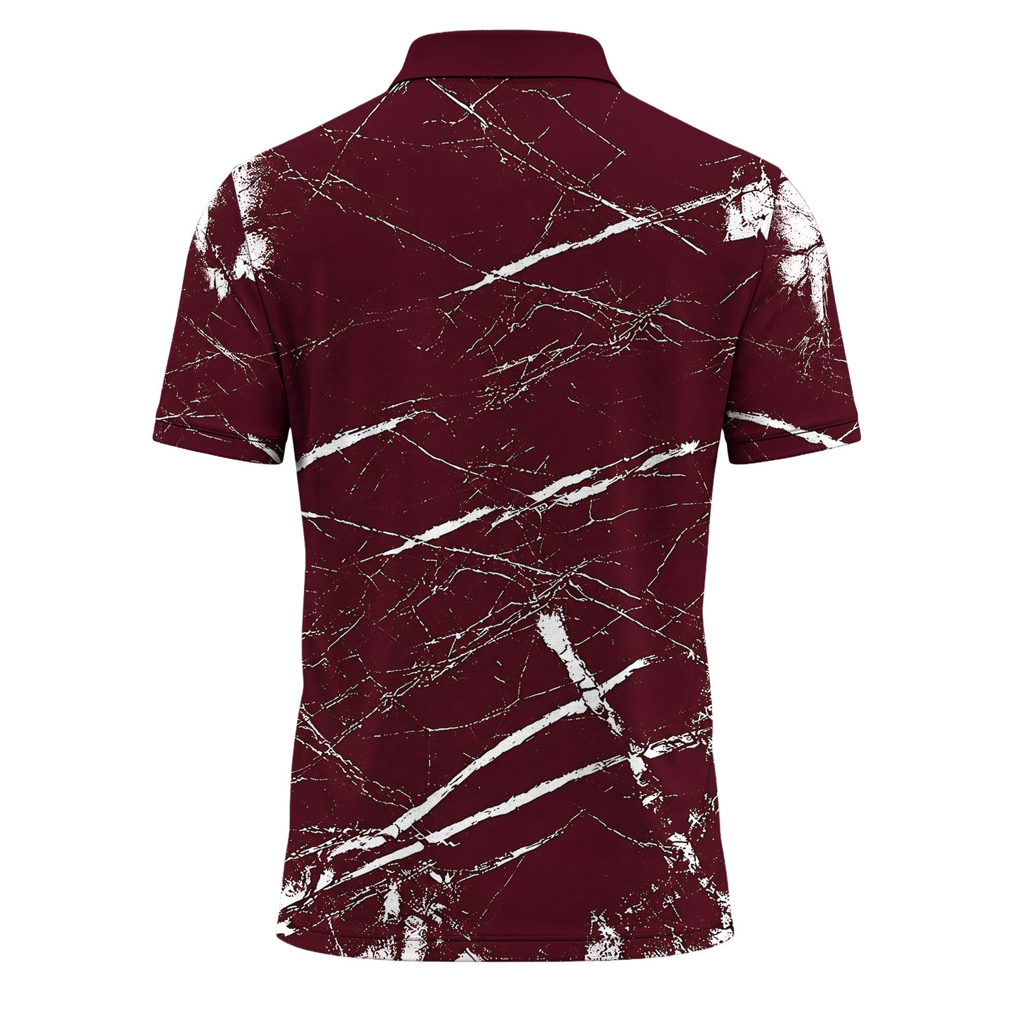 Dark Red Men Polo Shirt