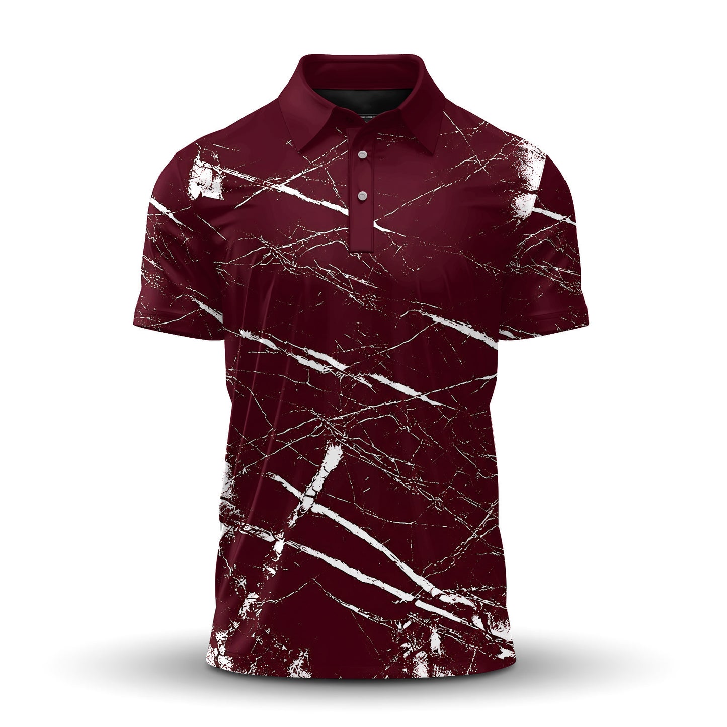 Dark Red Men Polo Shirt