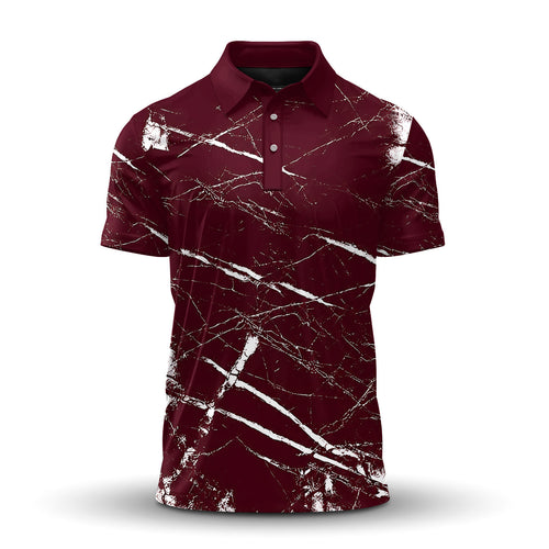 Dark Red Men Polo Shirt
