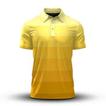 2026  Gradient Yellow Horizontal Lines Men Polo Shirt