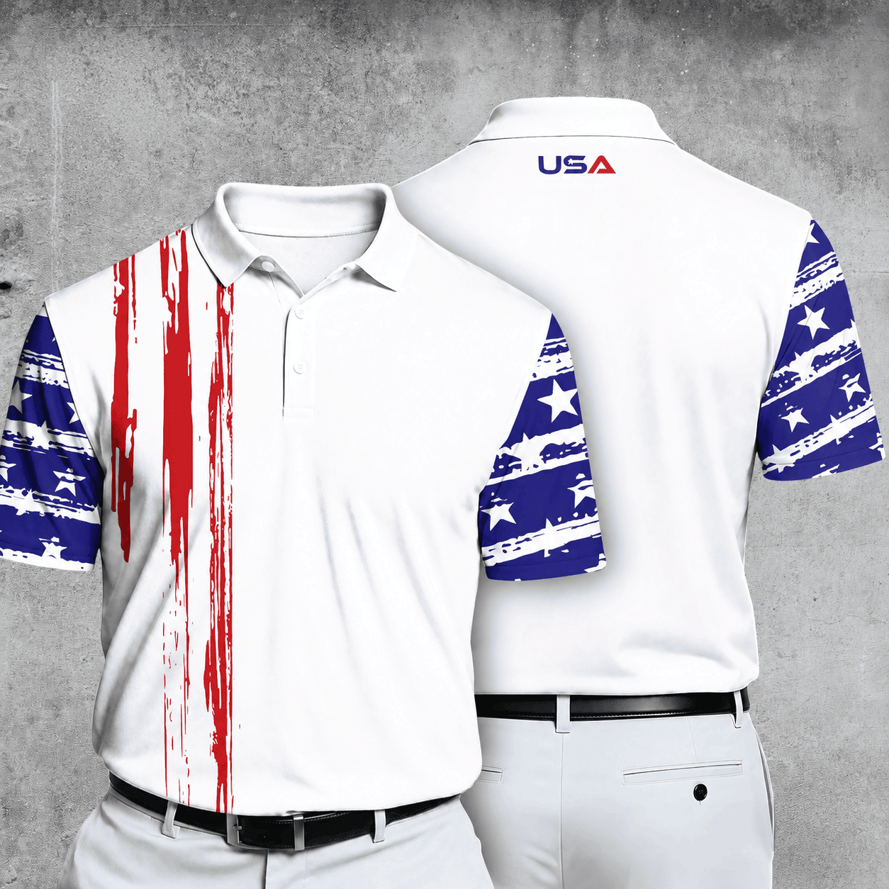 US Flag 2027 Ryder Cup USA Team Men Polo Shirt