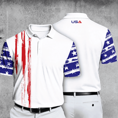 US Flag 2027 Ryder Cup USA Team Men Polo Shirt