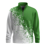 John Deere Green White Sport Men Quarter-zip Pullover