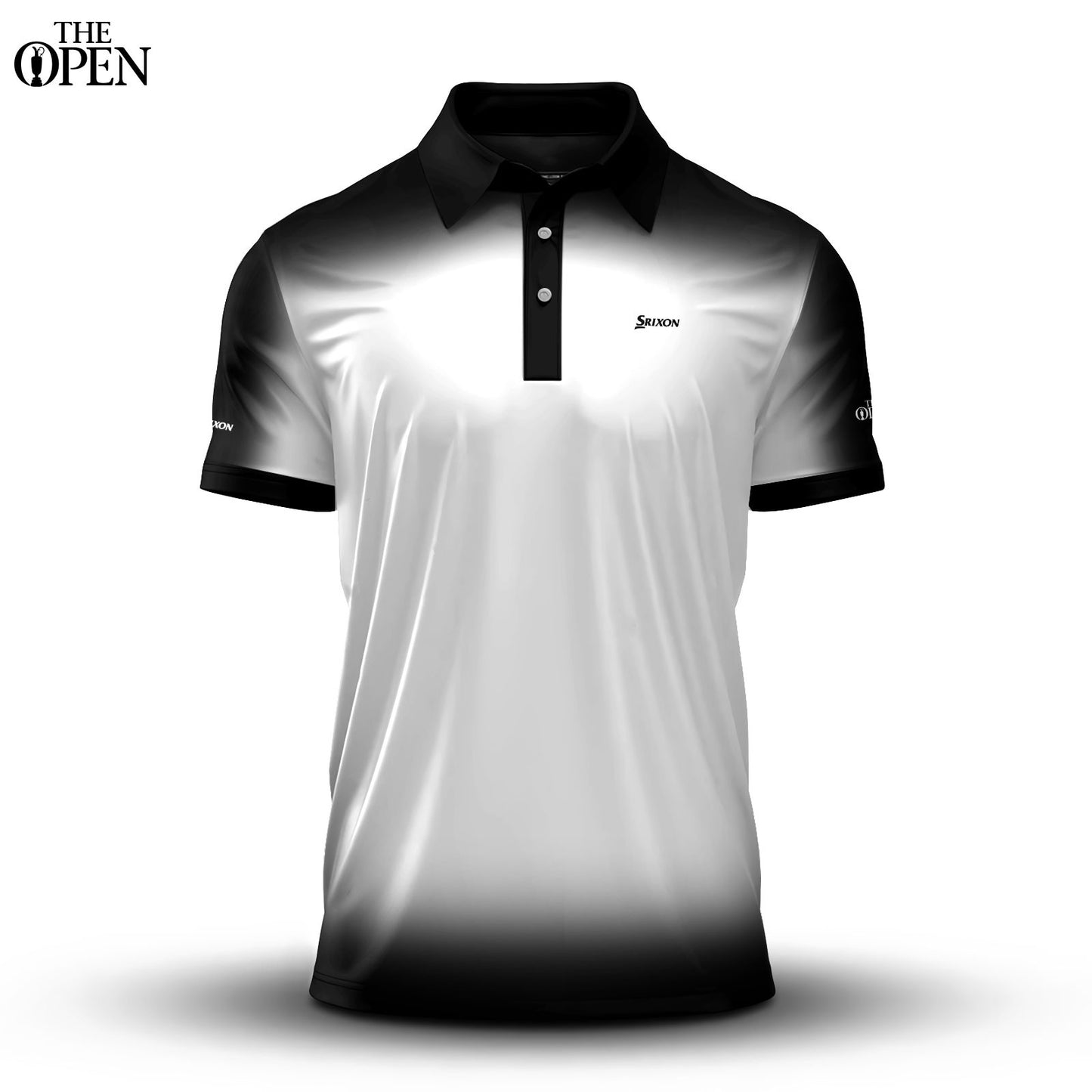 Gradient Black And White 2027 Men Polo Shirt