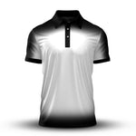 Gradient Black And White 2027 Men Polo Shirt
