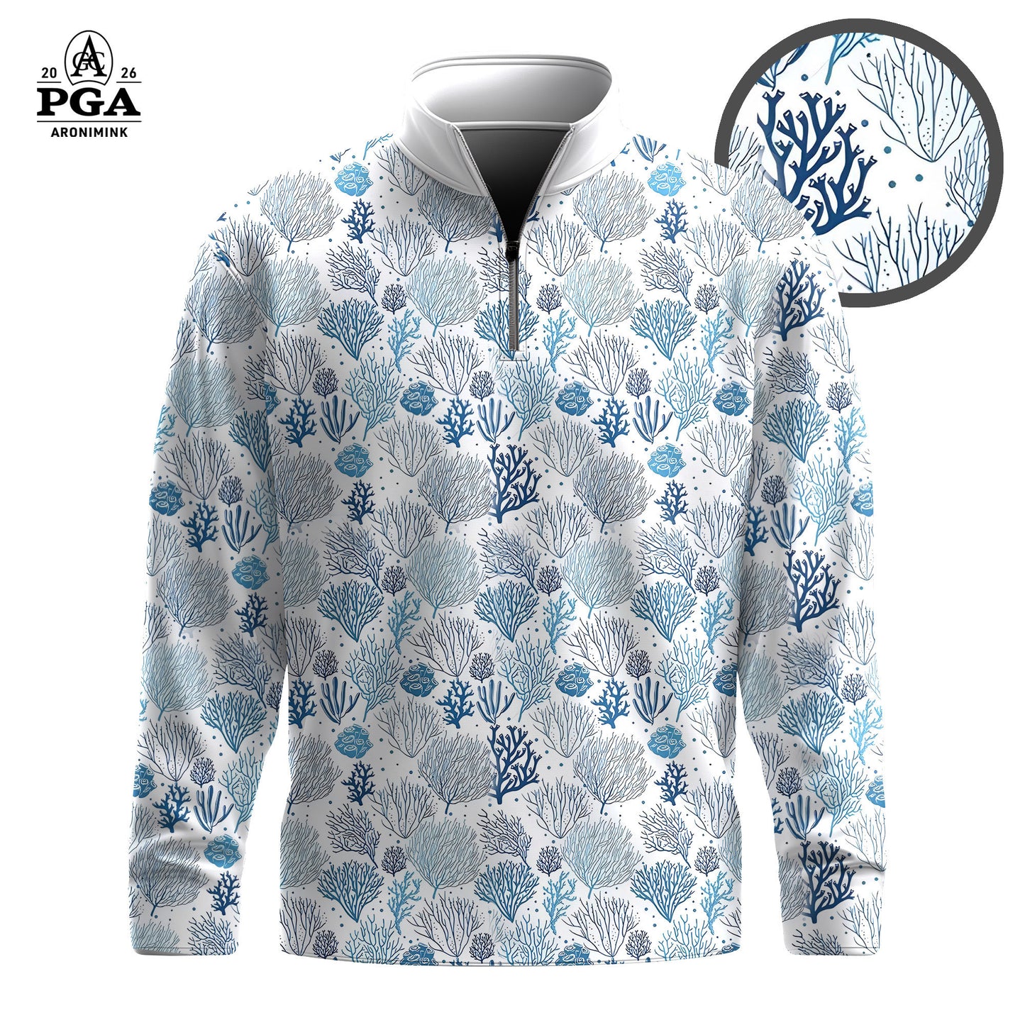 Blue Coral 2026  Men Quarter-zip Pullover