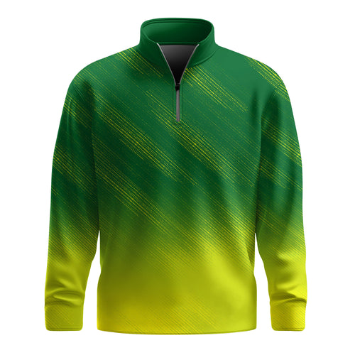 Gradient Style Men Quarter-zip Pullover