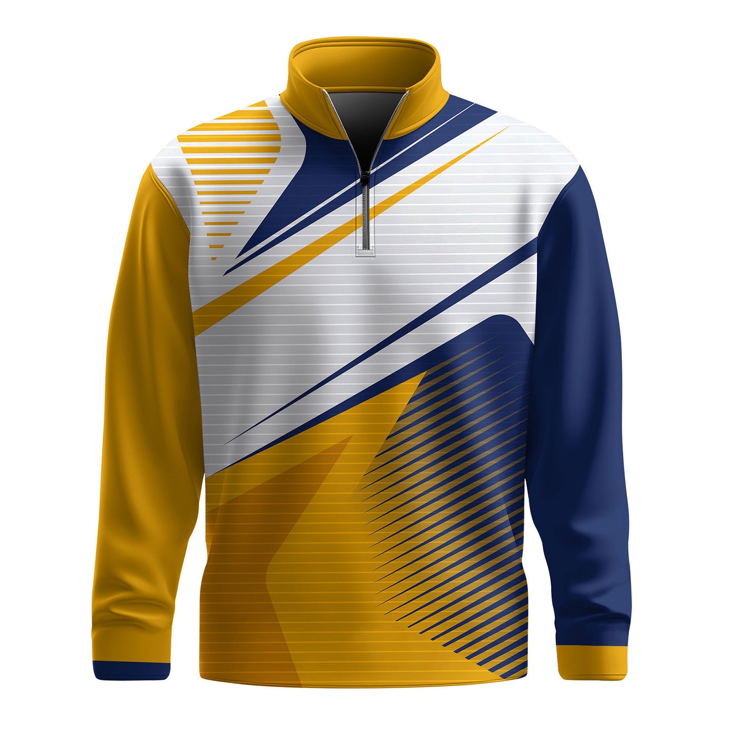 Blue Yellow White 2026  Men Quarter-zip Pullover