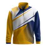 Blue Yellow White 2026  Men Quarter-zip Pullover