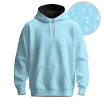 Stick Figures Cyan White Men Hoodie