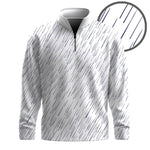 Blue Rain Pattern  Men Quarter-zip Pullover