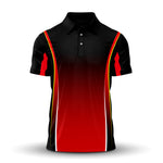 Ombre Black Red 2027  Men Polo Shirt