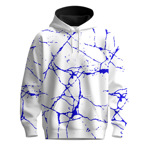 Blue Paint Flakes 2027  Men Hoodie