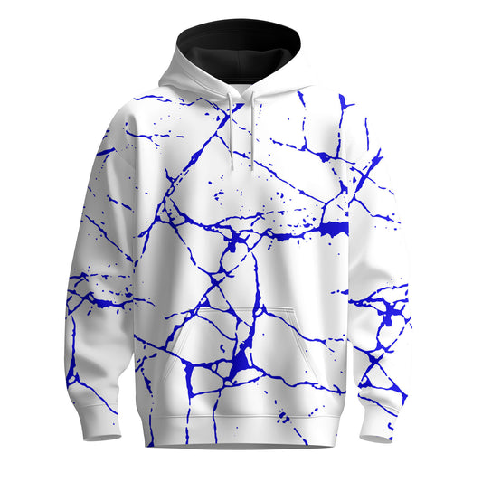 Blue Paint Flakes 2027  Men Hoodie