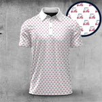 America Golf Cart Pattern 2026  Men Polo Shirt